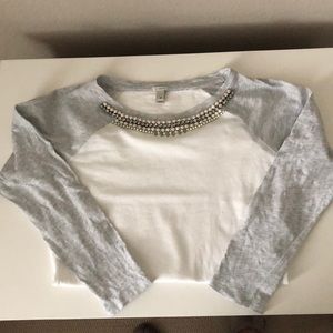 Jcrew jeweled baseball tee. Size XS